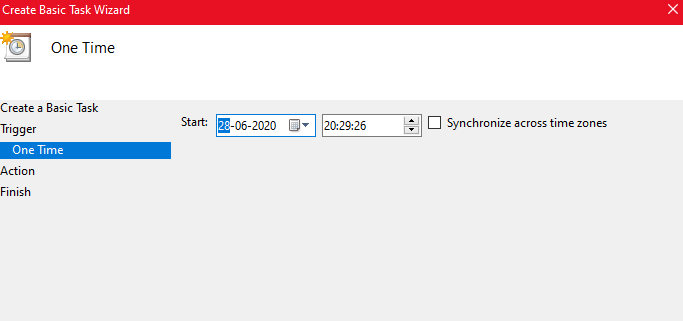 schedule for wndows 10
