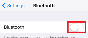 turn off bluetooth