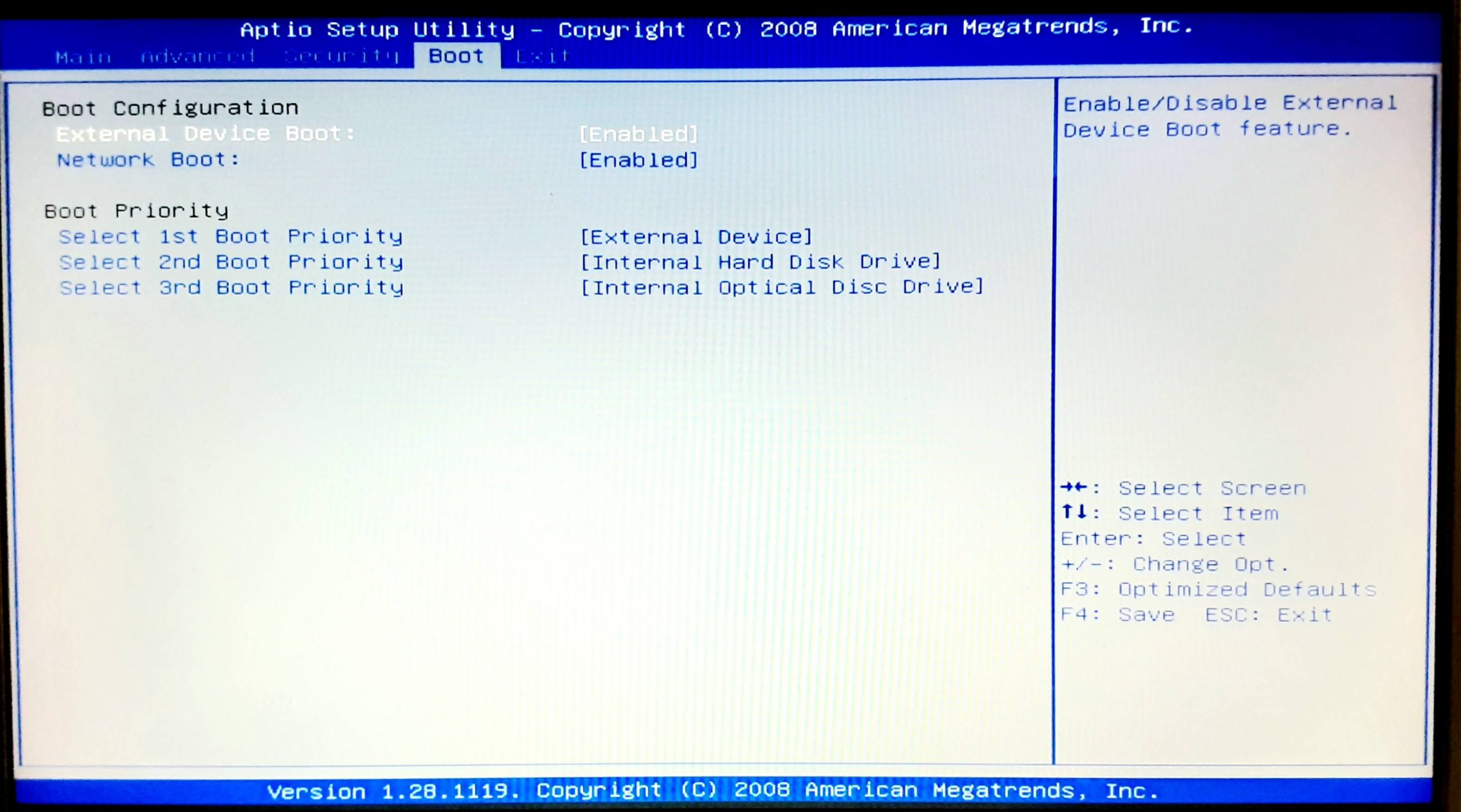 BIOS Boot Sequence
