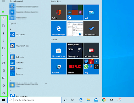 Folders and Apps in the Start Menu on Windows 10