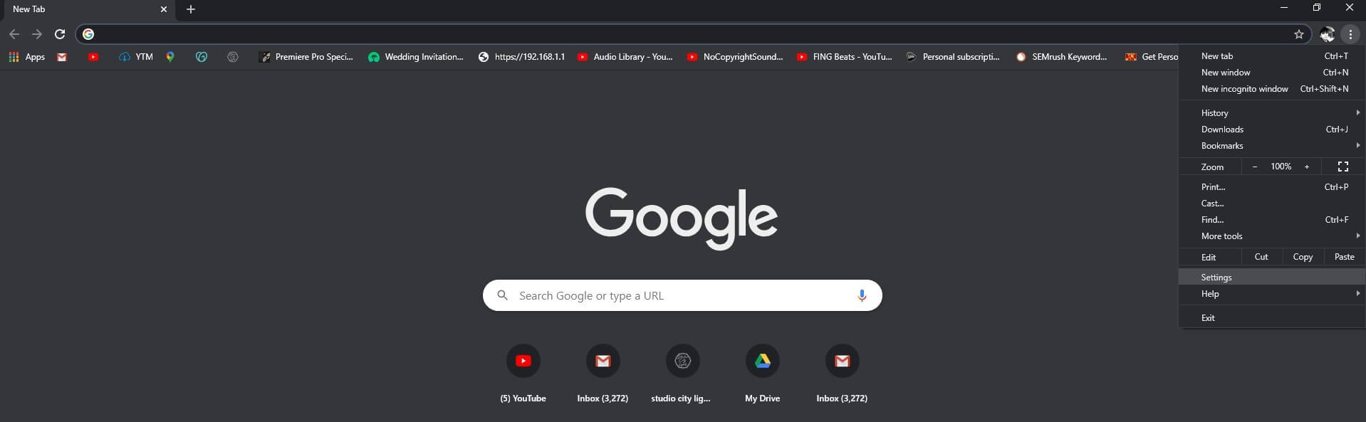 Google Chrome Settings