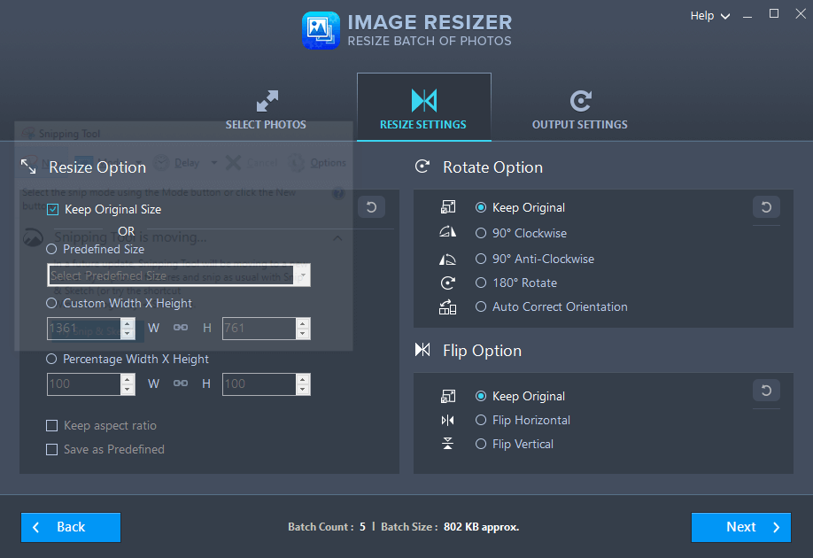 Start Flipping & Resizing the Image Files With Image Resizer