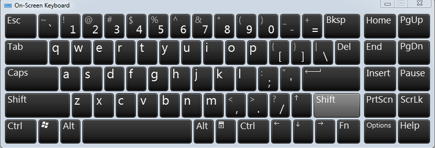 Start On-Screen Keyboard option