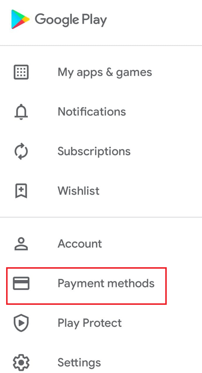 Tap on Payment Method option