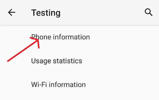 Testing Phone Information