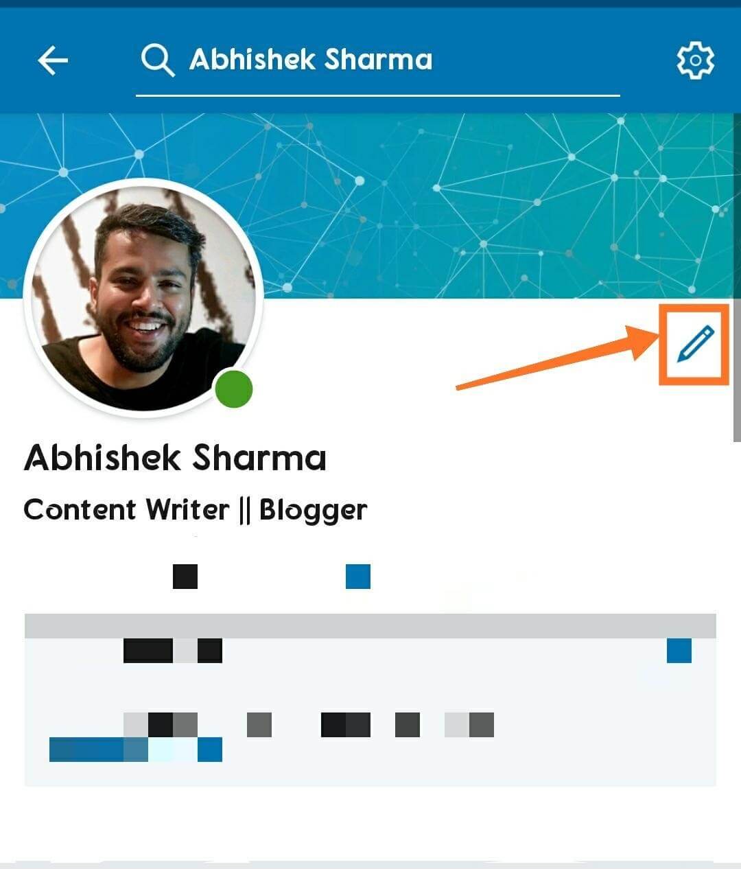 click on the Edit Pencil