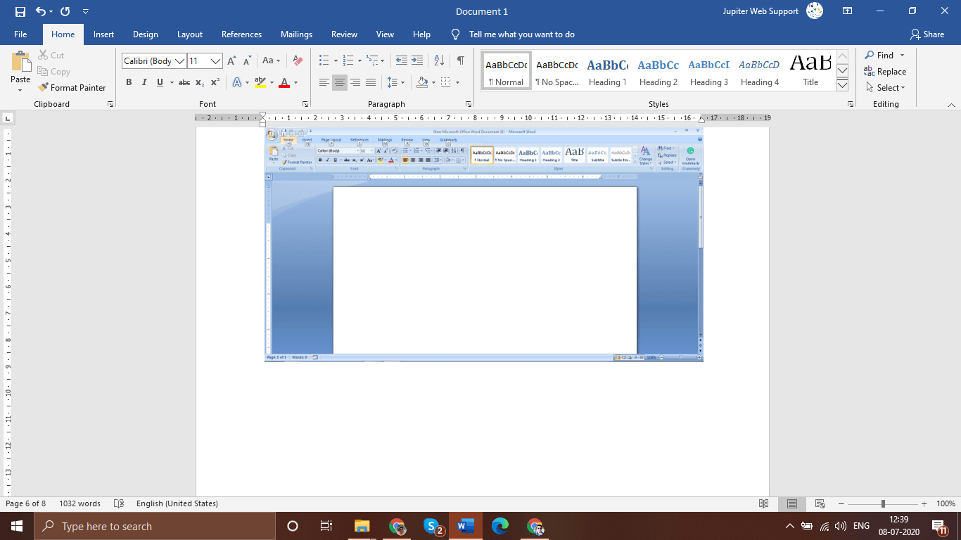 navigating word document using keyboard
