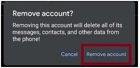 remove account