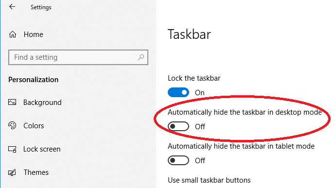 taskbar disappeared in windows