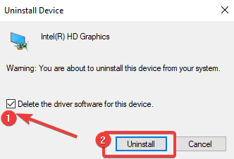 confirm uninstall driver