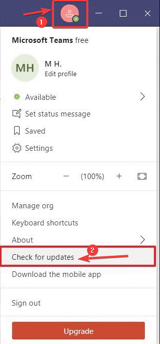 Check For Updates on Microsoft Teams