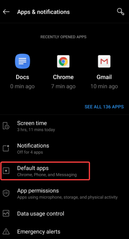 Default Apps