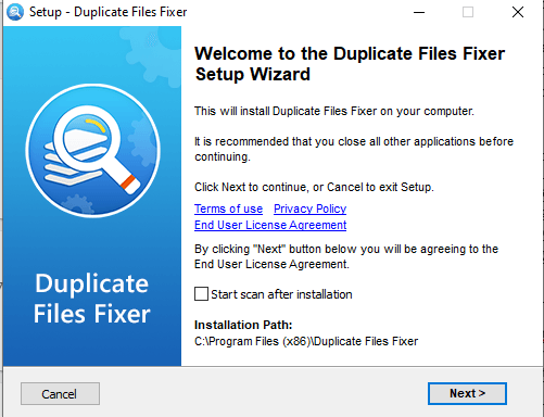 Installation and Activation - Duplicate Files Fixer