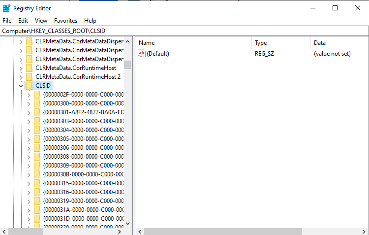 Navigate to Registry