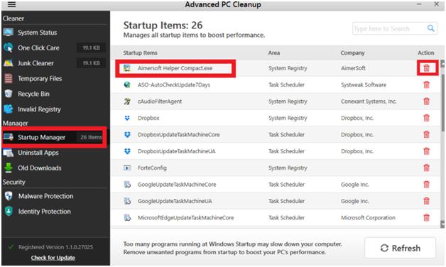 Remove Windows 10 Startup Items