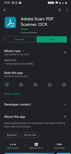 Tap on App Name to See details