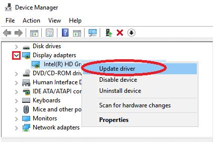 device manager update driver