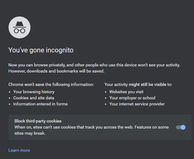 private browsing android