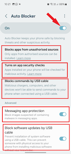 Auto blocker on