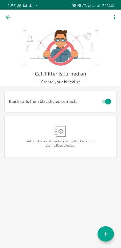 Call Filtering - Kaspersky Mobile Antivirus