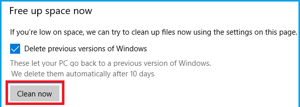 Delete Previous Version of Windows