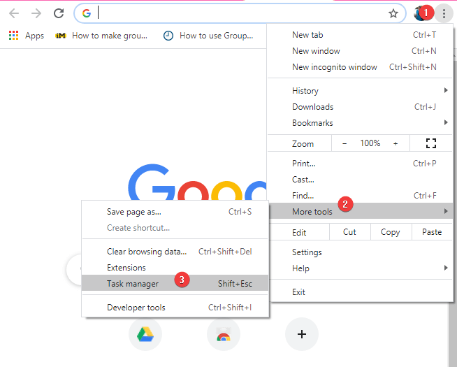Google Chrome Task Manager