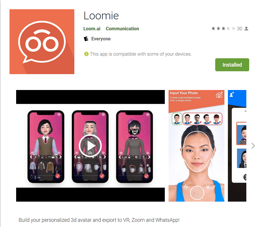 Loomie - Create 3D Virtual Avatar