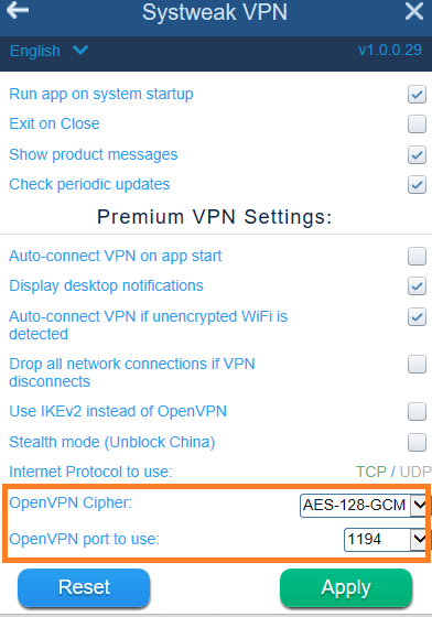 Open VPN Settings _ Systweak VPn