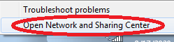 Open network and Sharing Centre
