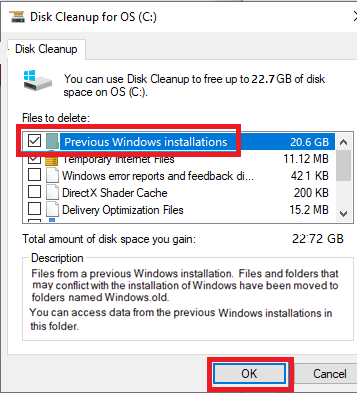 Previous Windows Installation