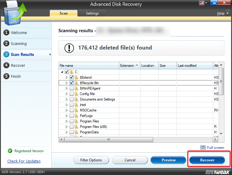 Recover Deleted Files - Advanced Disk Recovery