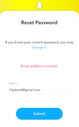 Reset password