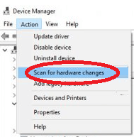 Scan for handware changes