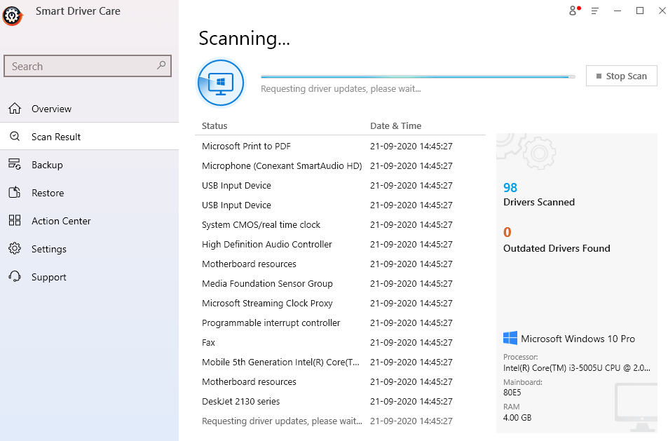 Smart Driver Care - Scanning