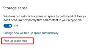 Storage Sense in the right pane