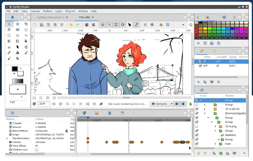 Synfig Studio (Breeze to work with)