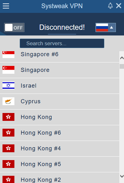 Systweak VPN servers