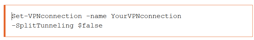 disable VPN Tunneling