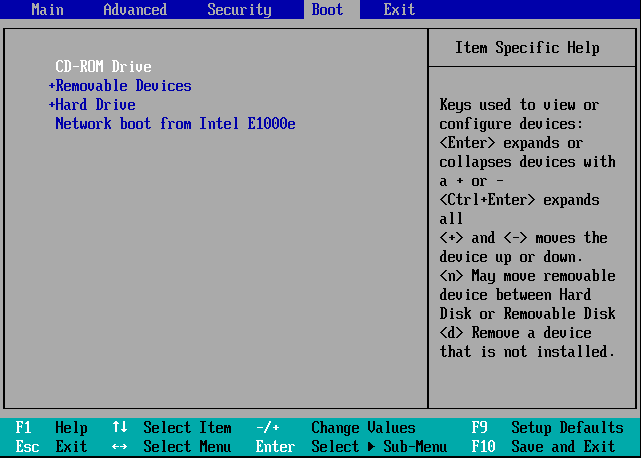 Advanced BIOS feature