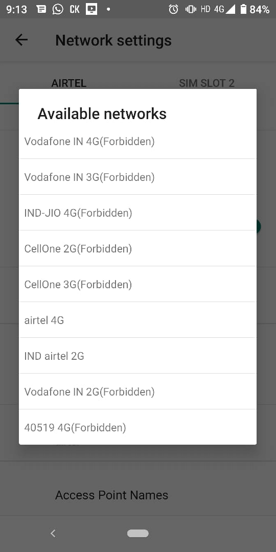 Automatically select network