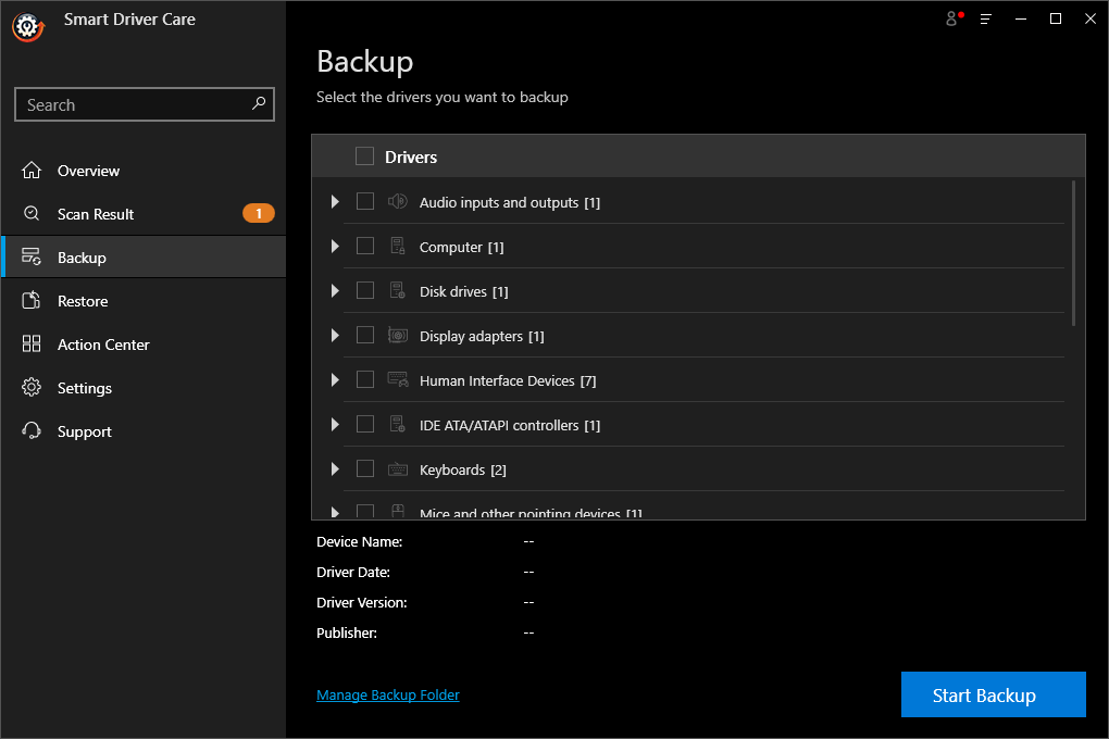 Backup Installed Drivers