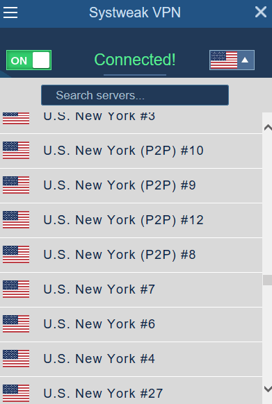 Closest server from our location in systweakk vpn