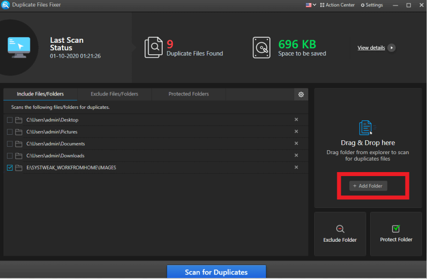 Folders or files - Duplicate File Finder