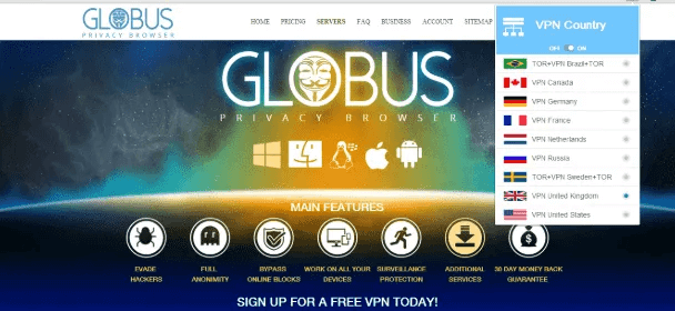 Globus VPN Browser - with In Built VPn
