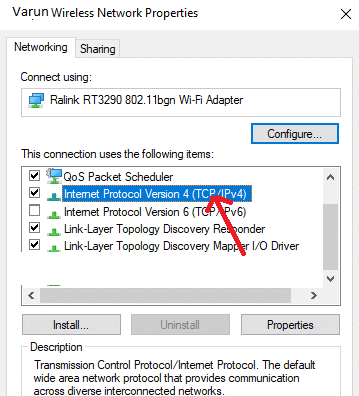 Properties of wireless network