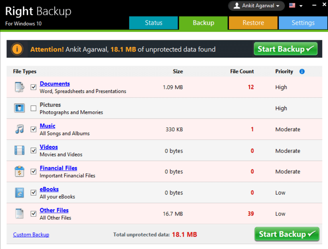 Right backup for your windows 10