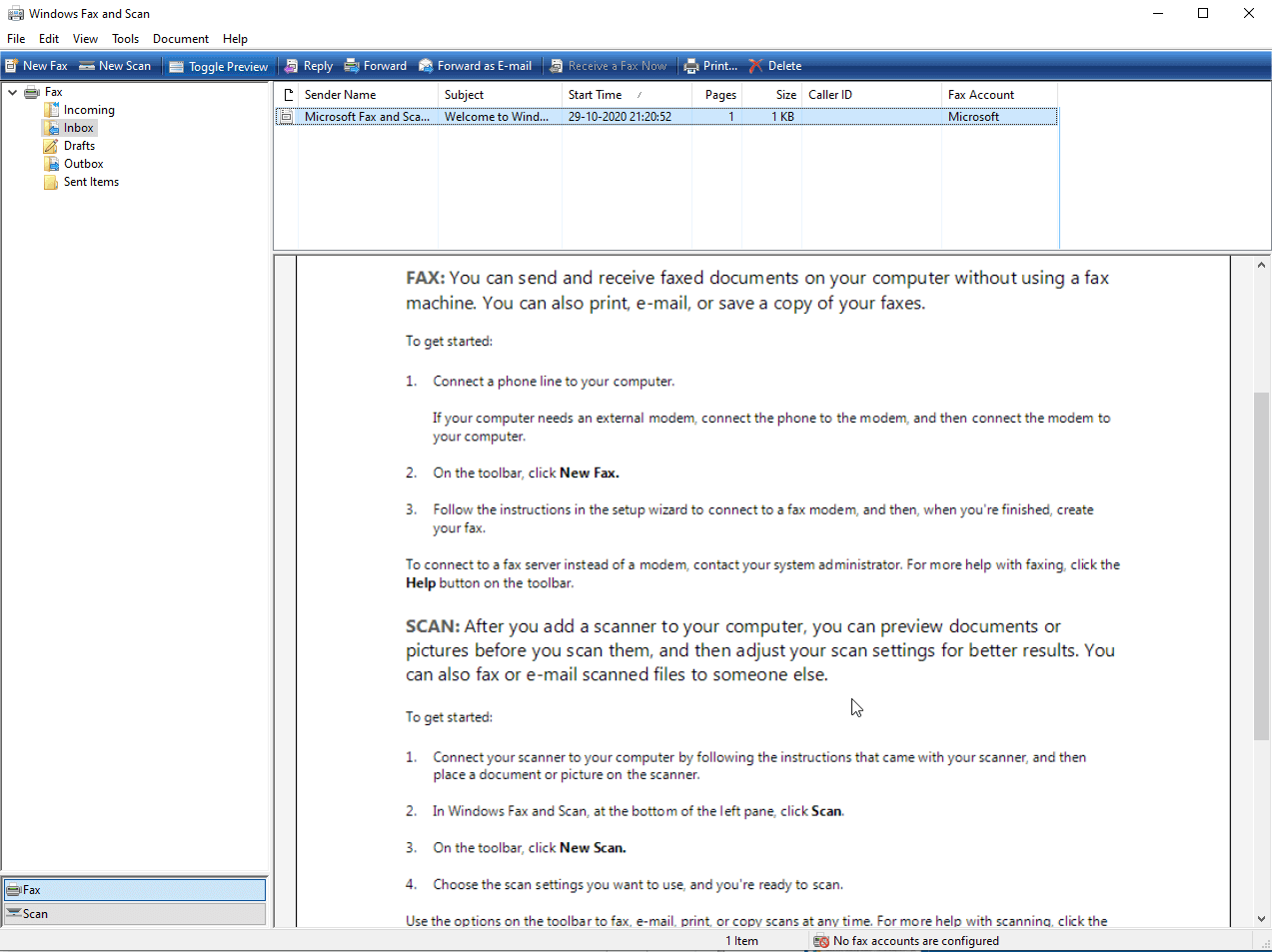 Scan Documents Using Windows Fax