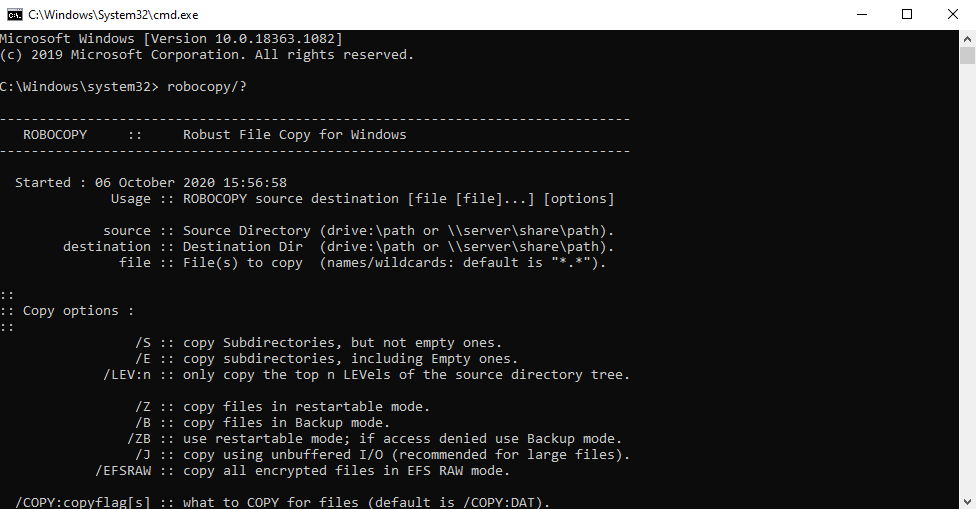 Use Robocopy In Command Prompt