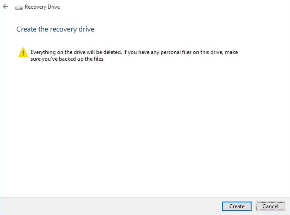 Windows Recovery Drive