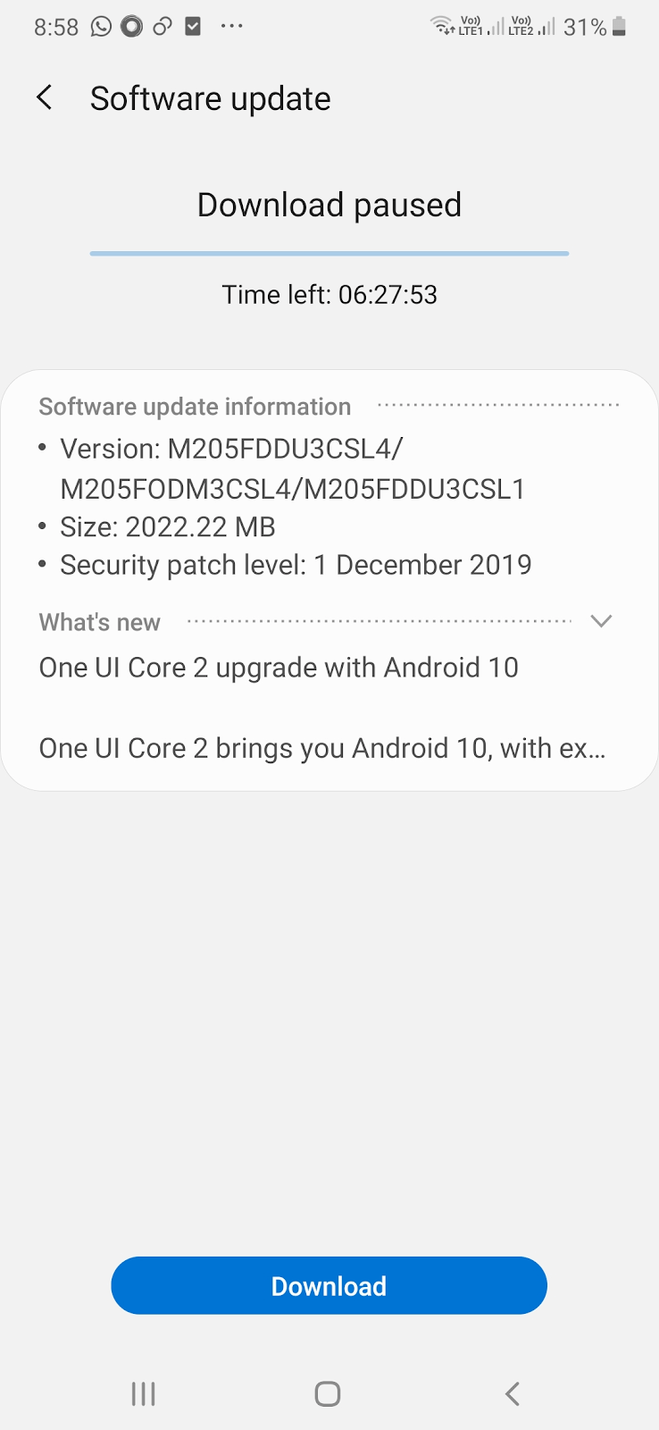 software update